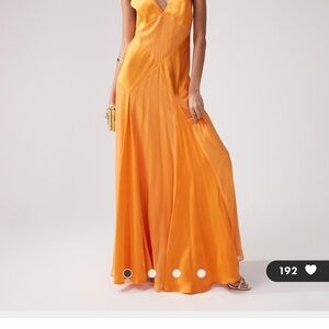 Elegant Orange Maxi Dress